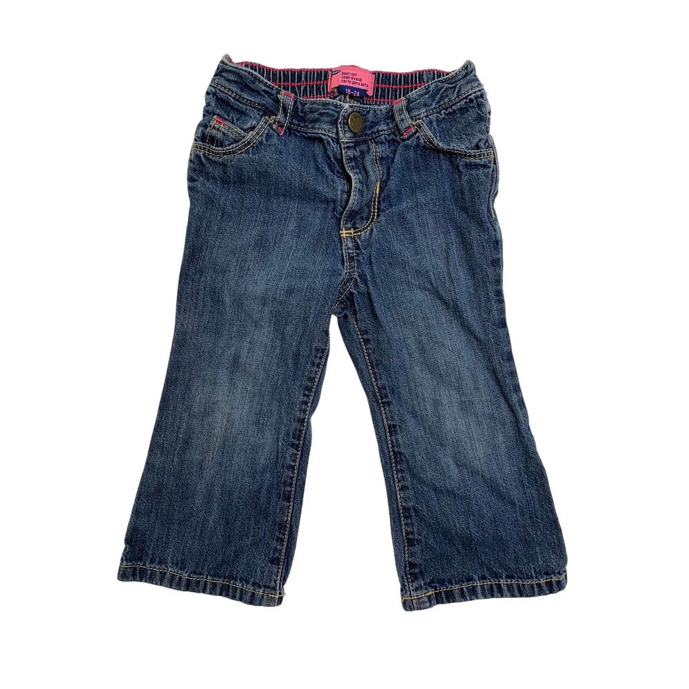 Old Navy Kids Baby Girl Boot Cut Jeans Blue Denim Size 18 24 Months